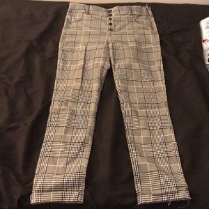 Chocolate | Black & White Print Pants